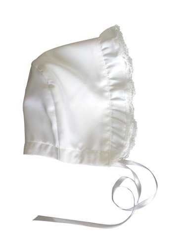 Dophätta Grace-Cap White mat-blank satin