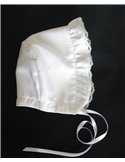 Dophätta Grace-Hätta Vit matt-blank satin