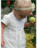 Off white special occasion baby dress in linen