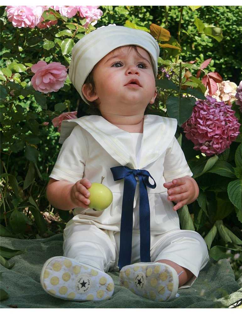Dåb kostume Sailor kostume sømand kostume off white