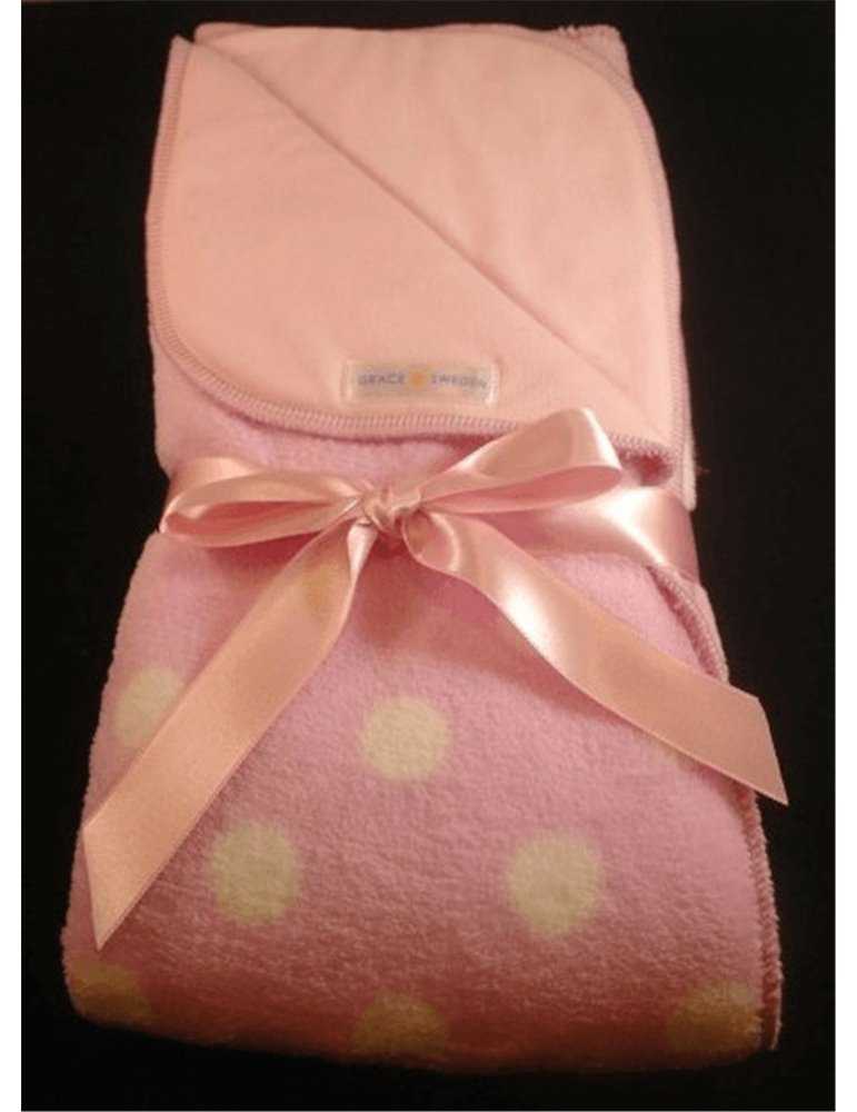 Dopgåva Rosa Babyfilt med prickar