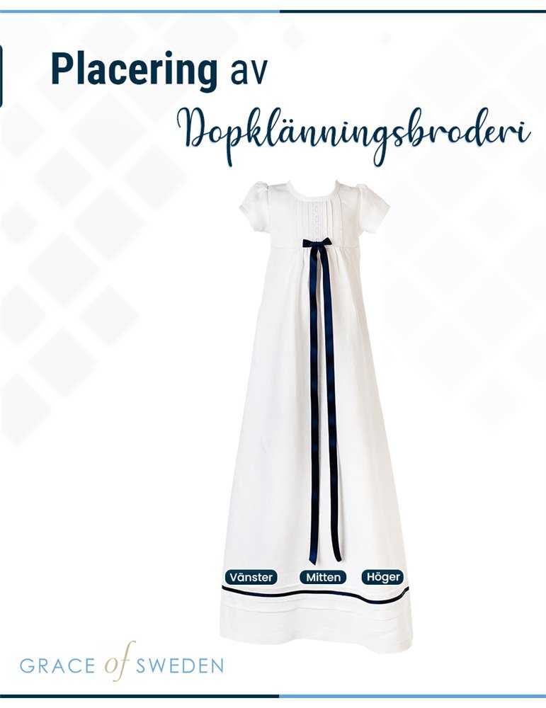Dopklänning med vitt dopbroderi