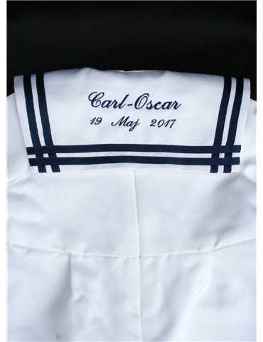 Embroidery for sailor collar