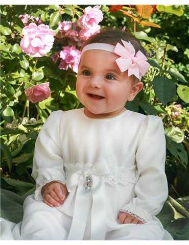 Diadem med rosa rosett