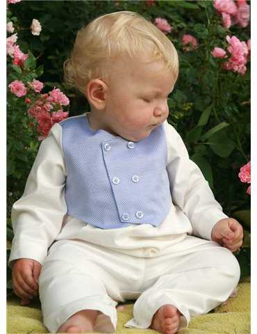 Flot babykostume med blå vest