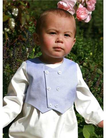 Flot babykostume med blå vest