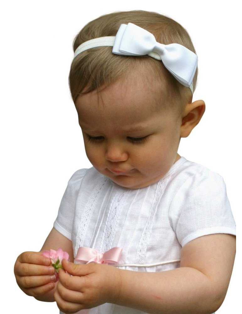 Festlig tiara med hvid dobbelt roset