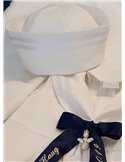 Hvid sømandshat til sømandskostume