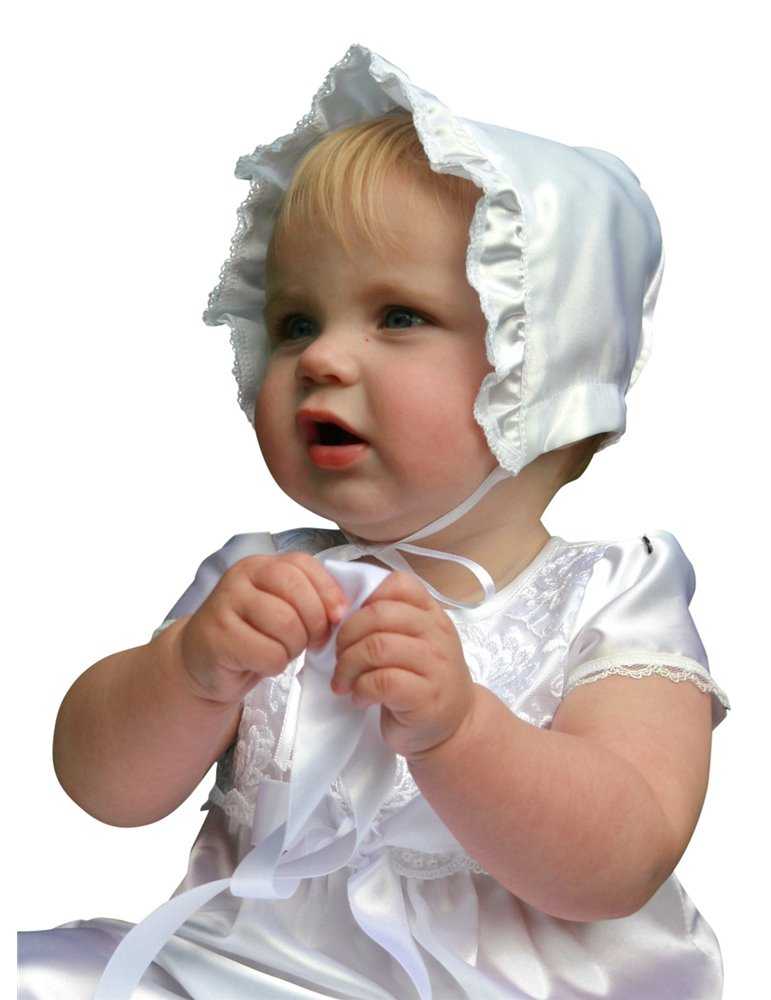Dophätta - Grace-Madde i vit satin