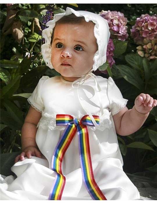 Rainbow bow - Baptism bow in rainbow colors