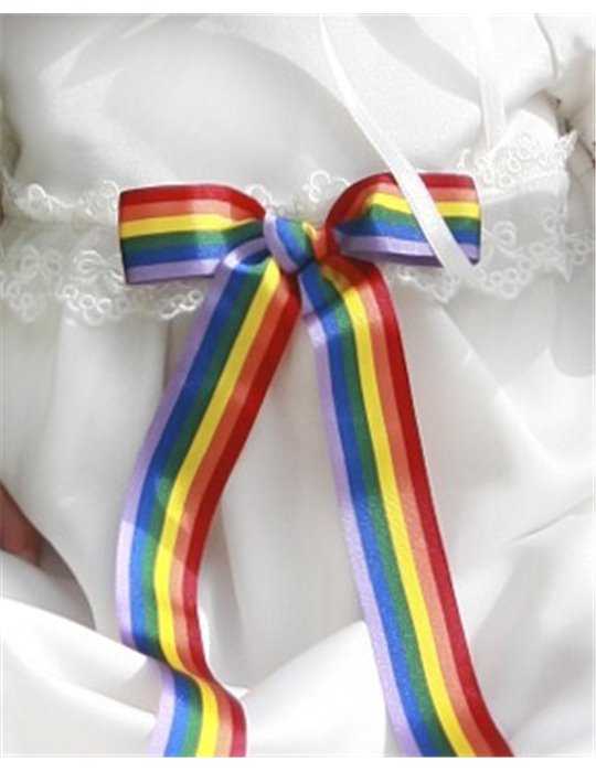 Rainbow bow - Baptism bow in rainbow colors