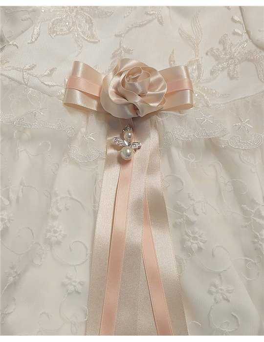 Exclusive handmade rose bow for Baptism