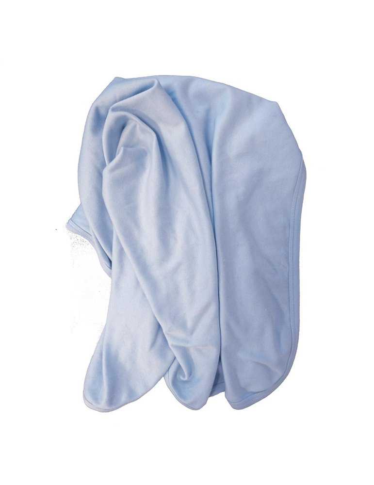 Dueblått babyteppe - valgfritt broderi