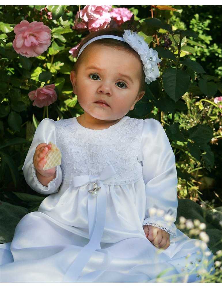 Dåbskjole Grace-Madde hvid