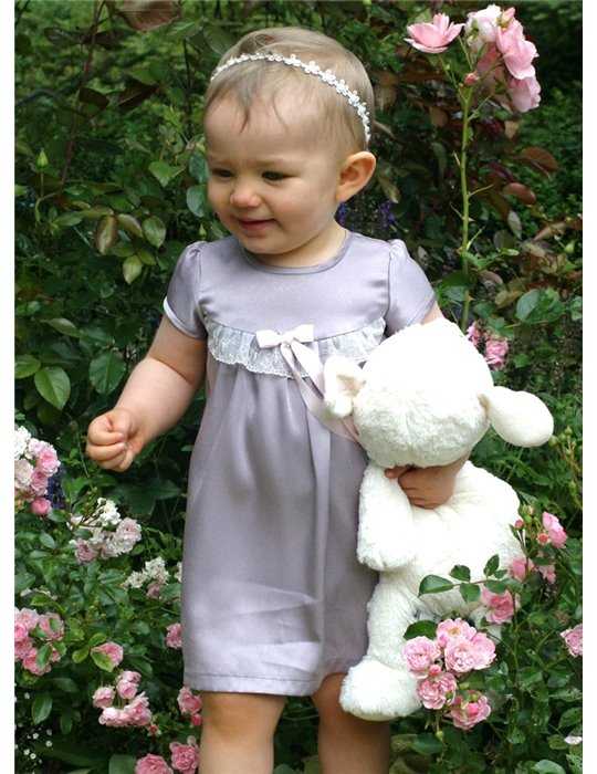Festklänning till baby i lila