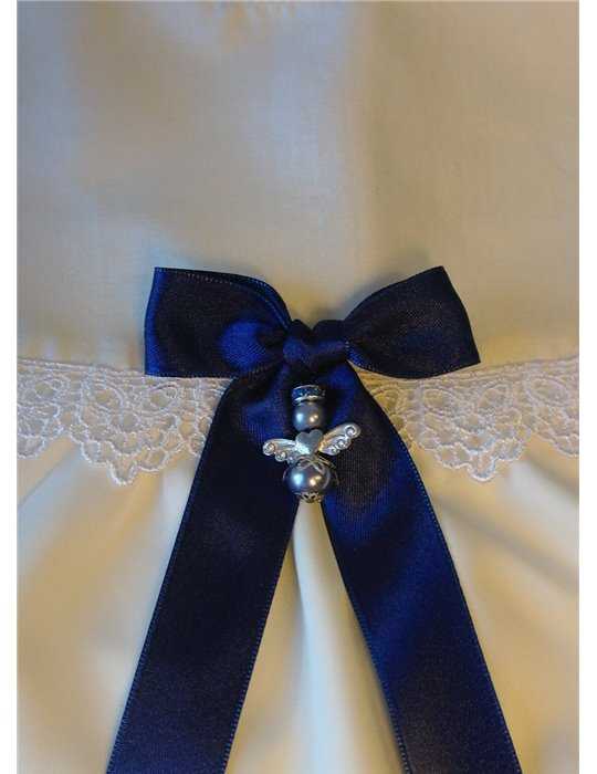 copy of Baptism gown Grace-Princess with blue bow