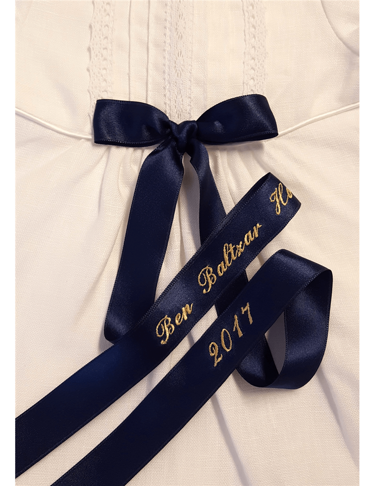 Dåpskjole Tradition Navy med lange ermer