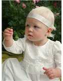 Baptismal band with cross and optional embroidery