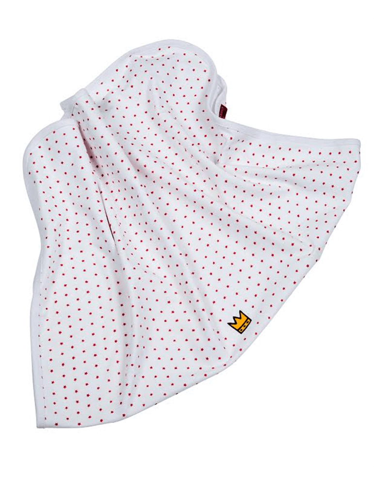 unisex Babyfilt med röda stjärnor 