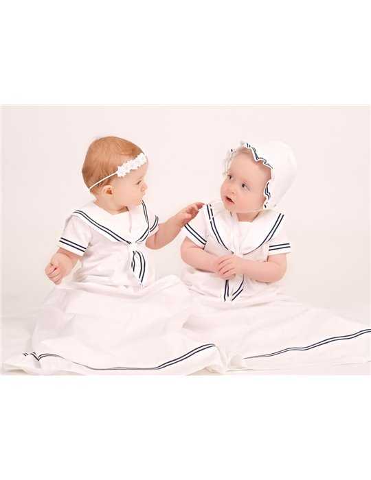 baby sjömans dopkläder