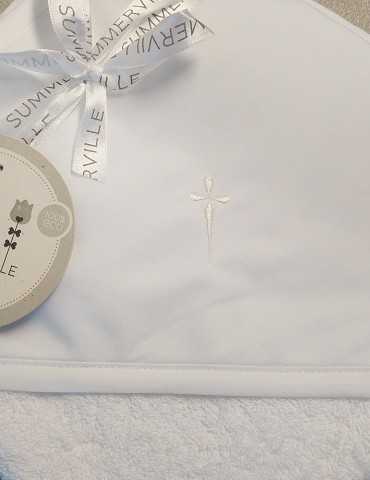 Badeumhang mit stilvollem Kreuz für orthodoxe Taufen in 7 Farben