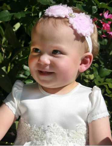 Rosa baby festdiadem