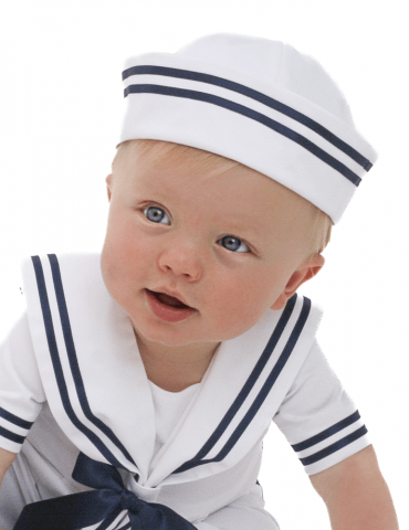 Christening bonnet Grace-Sailorhat to Sailorsuit