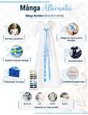 Dopklänning Grace-Alva i off white och i vitt