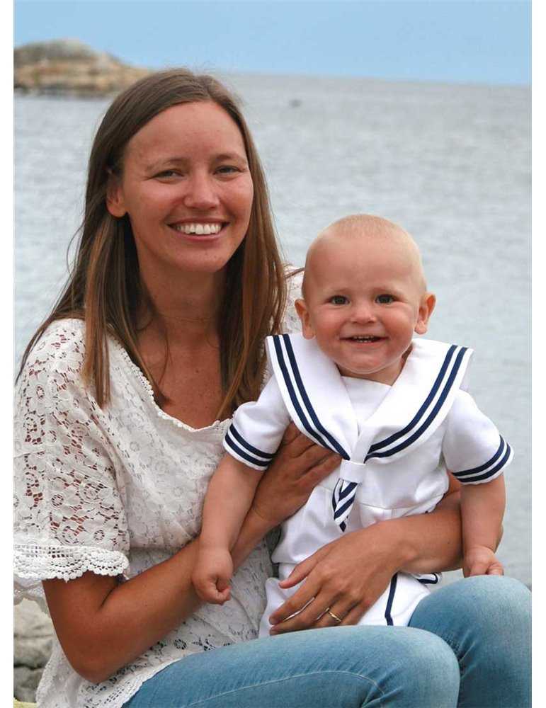 Sjömanskostym med matroshatt för baby